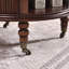 Ensemble de tables basses rondes en bois massif rétro brun-noisette