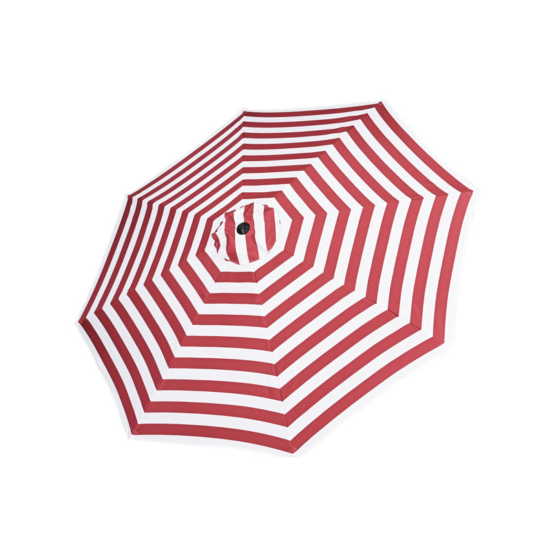 Parasol de remplacement pour terrasse 10 pi, Rouge / blanc