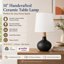 Lampe de table moderne 14 po en céramique et bois-247103229