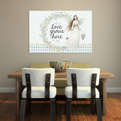 «Love Grows Here», art mural abstrait contemporain
