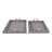Rectangular Suede Decorative Tray for Home Decor Accent with Moonstone Hardware -  Accent Tray Perfect for Ottoman Styling - Set of 2, 20", Gray-1196278267