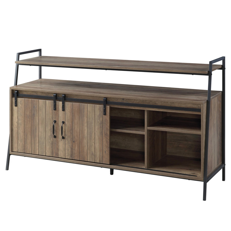 Rustic Style Sliding Door Tv Stand For 58-Inch Televisions Modern Television Screens