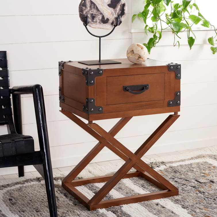 Monette Solid Wood End Table with Storage
