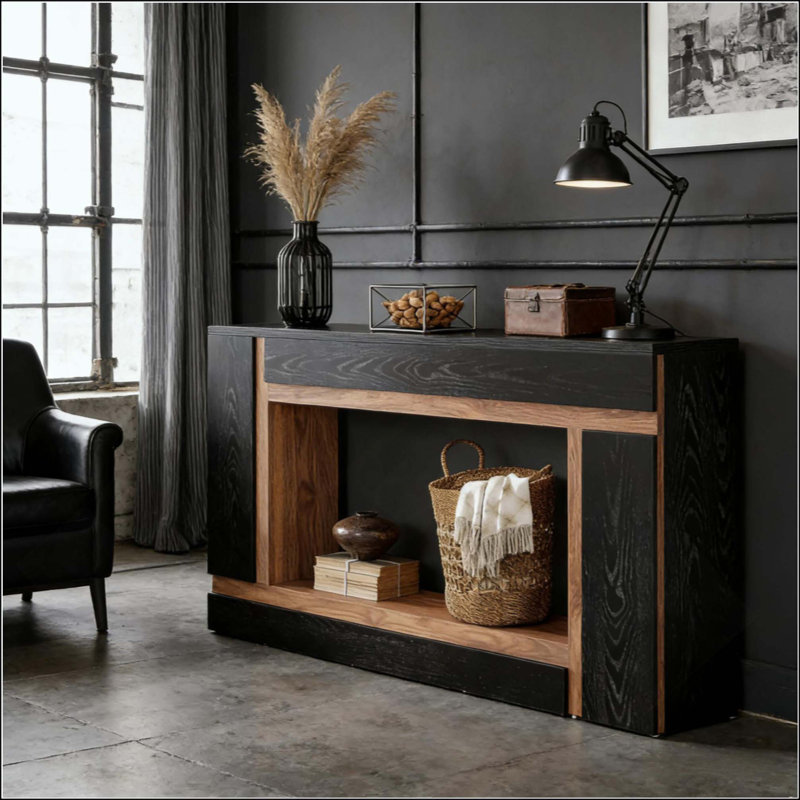 Console de style contemporain, table de couloir rectangulaire, table de canapé