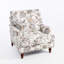Chaise d'appoint rembourrée avec garniture cloutée avec coussin décoratif et pieds en bois massif (ensemble de 2)-1067857022