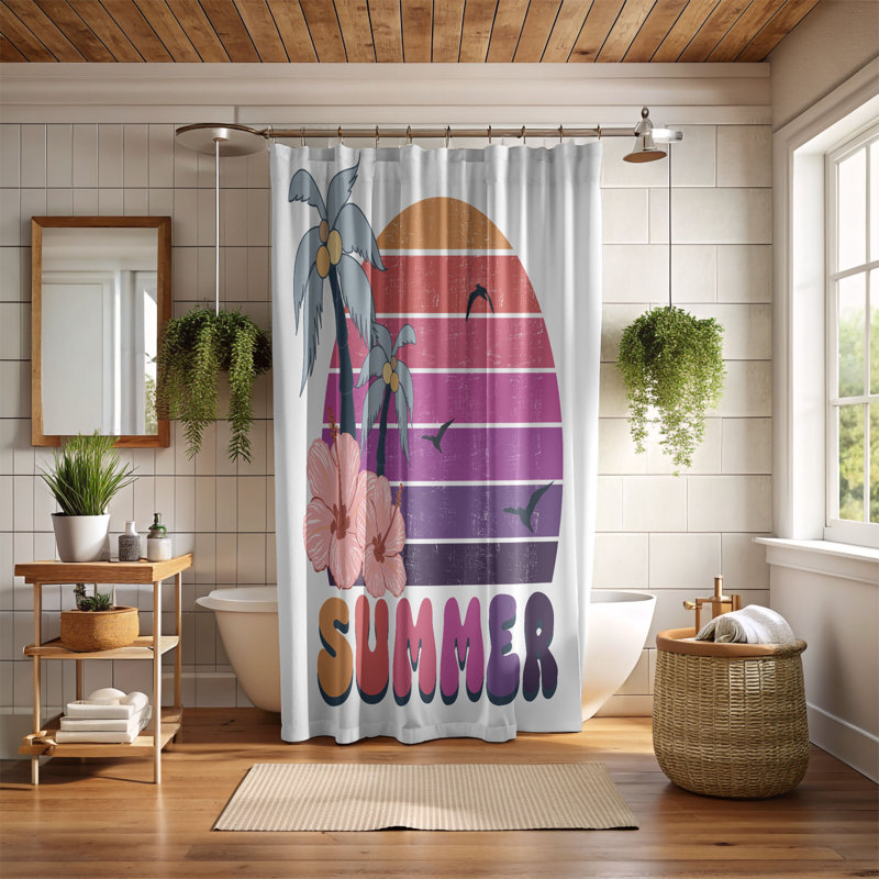 Tarini Shower Curtain, 74"H x 71"W