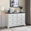 Commode blanche 6 chambres - Intérieur spacieux avec des détails charmants et des rails en métal