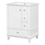 Meuble-lavabo autoportant de 24 po avec lavabo, tiroirs et tablettes en céramique Hutton-232024925