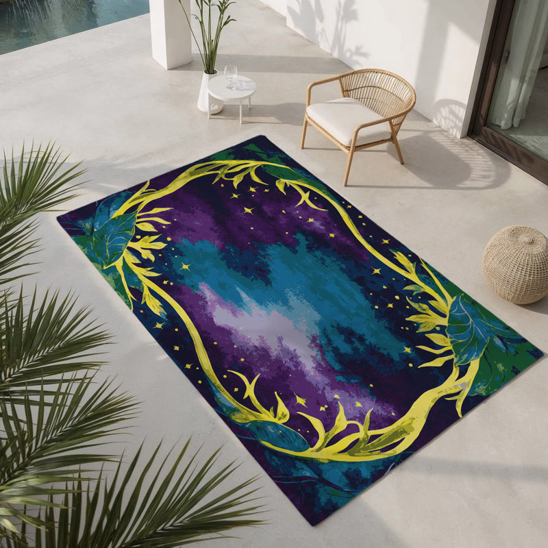 Tapis intérieur et extérieur Celestial Grove, Rectangle 1 pi 6 po x 2 pi 6 po