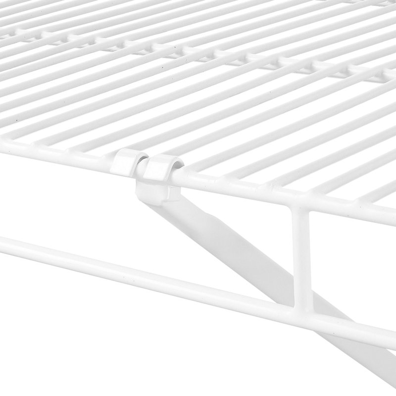 Ensemble de 4 tablettes murales grillagées en acier au carbone de 4 pi avec revêtement trempé pour garde-robe de chambre à coucher