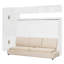 Lit escamotable double pleine grandeur avec canapé, tablettes USB et lumière, blanc-512611411-512611410
