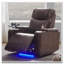Fauteuil inclinable électrique en faux cuir avec port de charge USB, rangement pour bras cachés et 2 porte-gobelets pratiques-1905471693