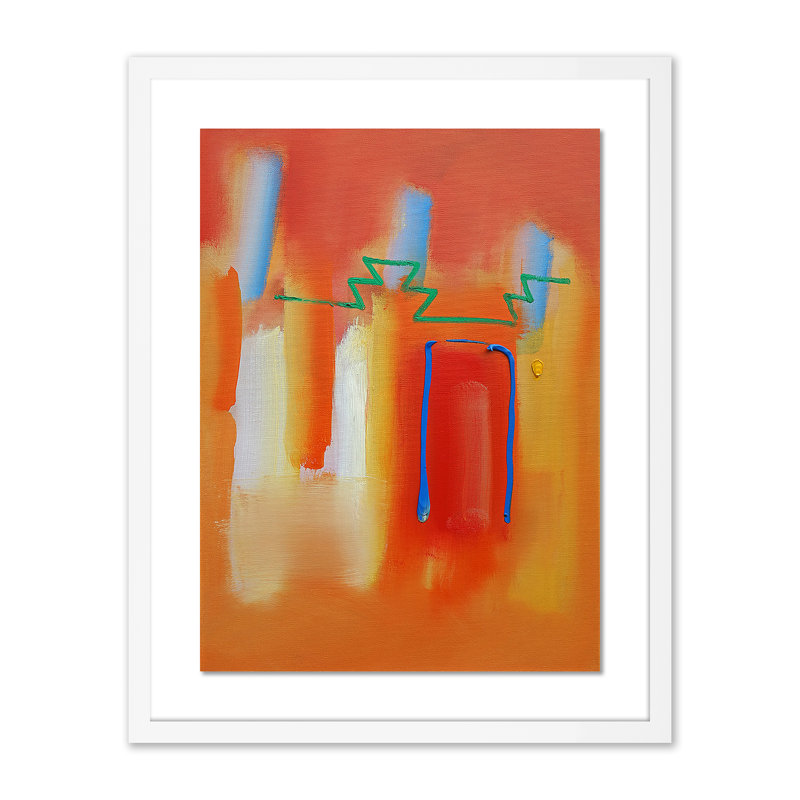 Red Door Print by Charles Stuart, White, 24" H x 19" W x 1.5" D