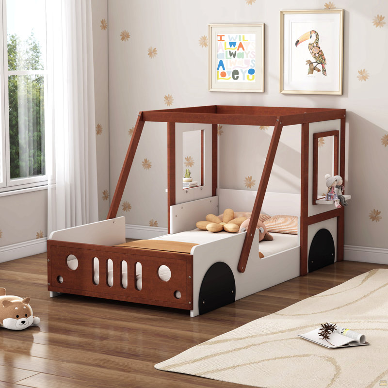 Lit voiture simple, lit plateforme pour enfants en forme de voiture