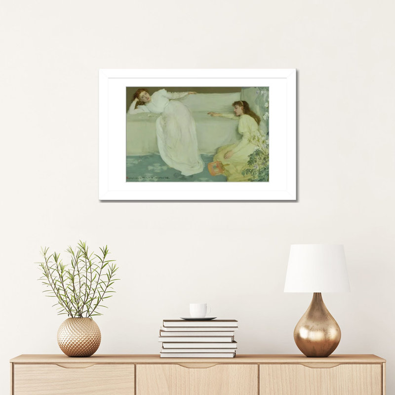 Symphonie en blanc, n ° 3 - reproduction d'art murale - papier d'art encadré, 16 po x 24 po, Papier encadré, Blanc