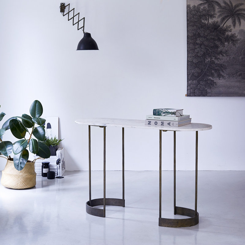 122cm Marble Top Console Table