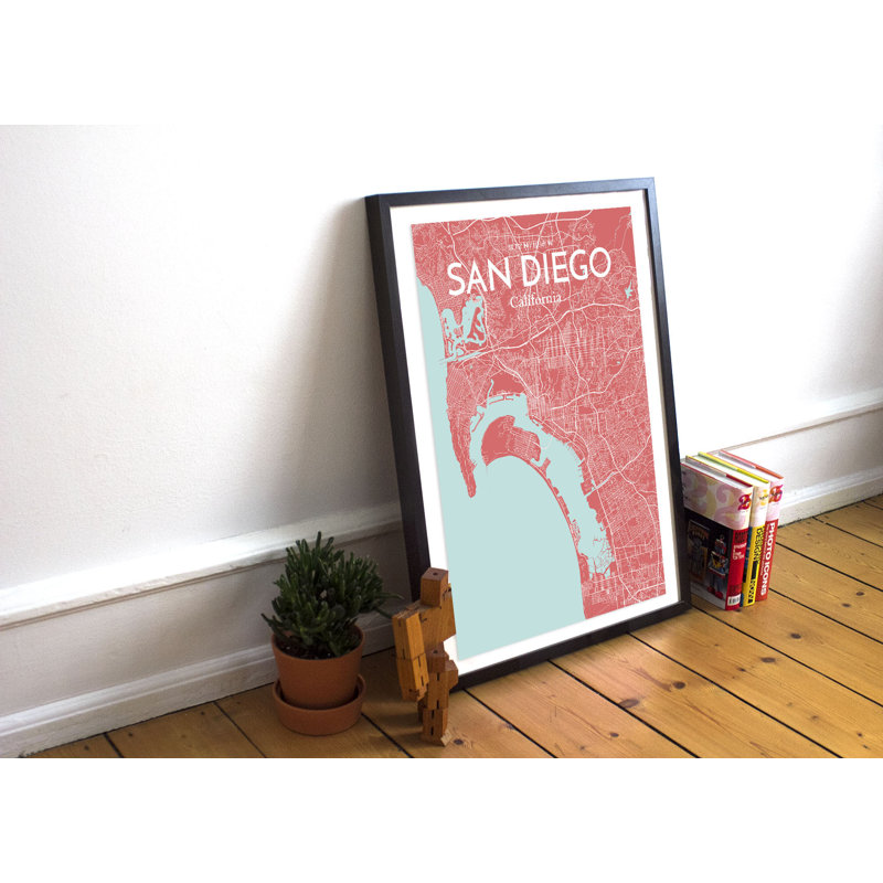San Diego - No Frame Print, 91.4cm H x 61cm W x 0.13cm D