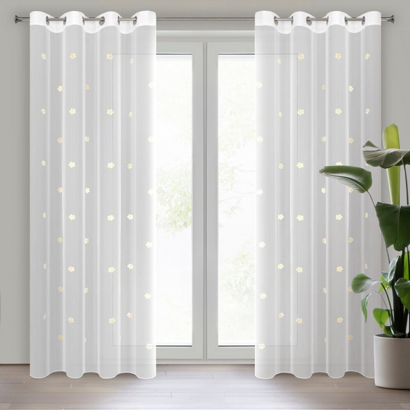 Elsa Curtain Single Panel, White
