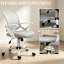 Chaise de bureau pivotante en filet à dossier moyen, chaise de bureau ergonomique avec fonction berçante et roulettes