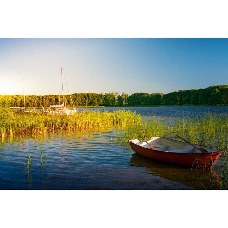 Boutte Lasmiady Boats by Ysuel - Wrapped Canvas Print, 30cm H x 46cm W x 3.8cm D