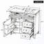 Meuble-lavabo autoportant avec lavabo, 3 tiroirs et tablette réglable-130000221-130000223