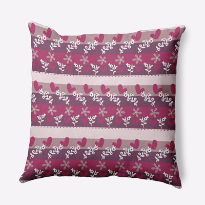 Floral Polyester Throw Pillow
