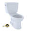 Eco Drake® Two-Piece Elongated 1.28 GPF Universal Height Toilet For 10 Inch Rough-In With Wax Ring and Toilet Mounting Bolts (Seat Not Included)