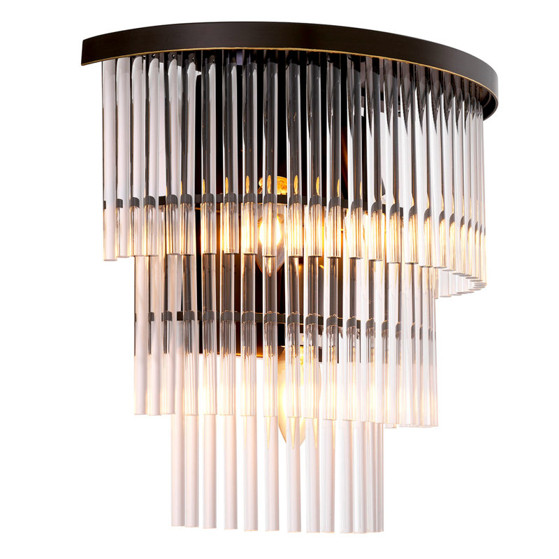 East 3 - Light Flush Mounted Sconce, Black