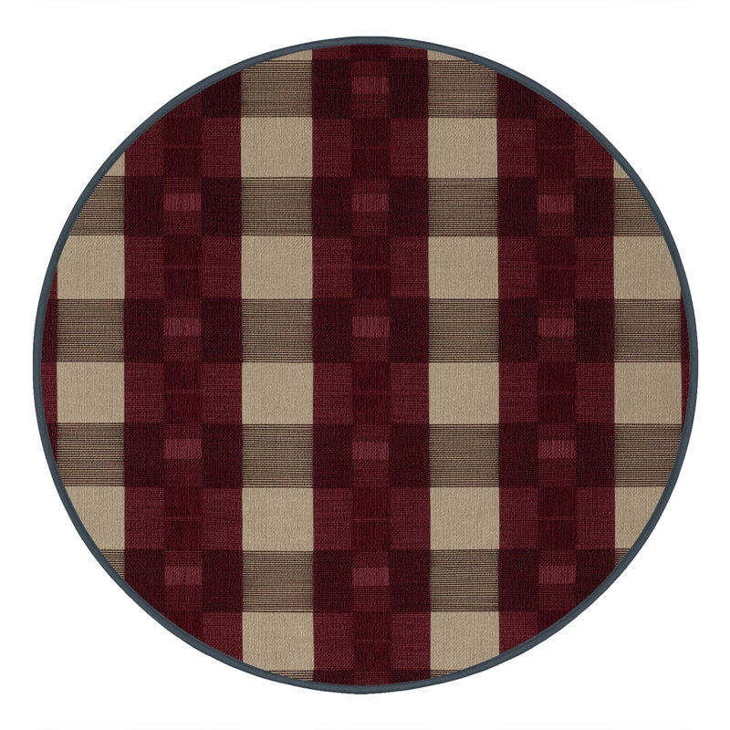 Tapis botanique lavable à la machine, Rond 8 pi