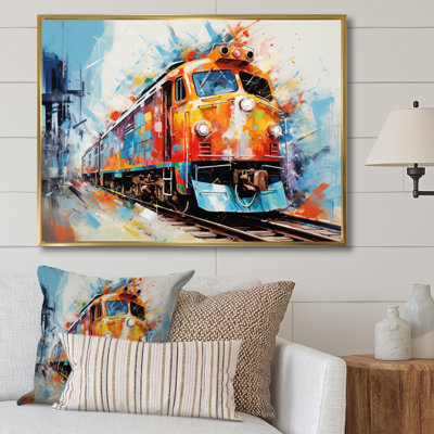 «Abstract Train Vibrant Rails», reproduction sur toile