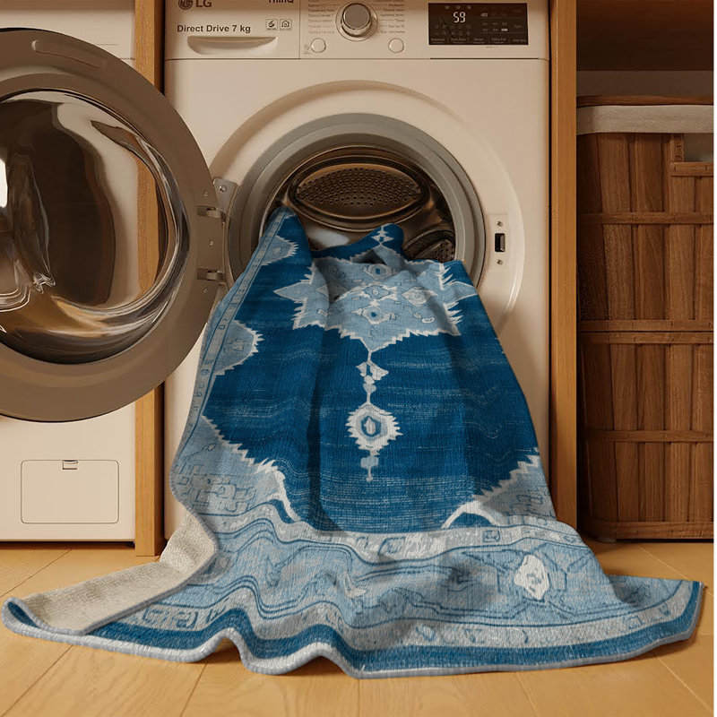 Machine Washable Overdyed Gray Area Rug, Rectangle 8' x 12'