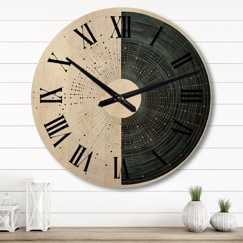 Horloge murale en bois massif Minodor, Grand