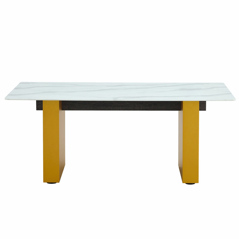 Minimalist Tempered Glass Dining Table with Stylish Decorative Columns for Versatile Use