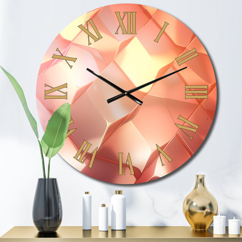 Dailyn - Horloge murale géométrique moderne, Moyenne
