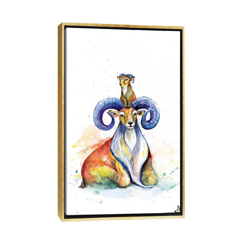 Décoration murale pour enfants Uncanny Urial, H 60 po x l 40po x P 1,5 po, Toile encadrée d'or