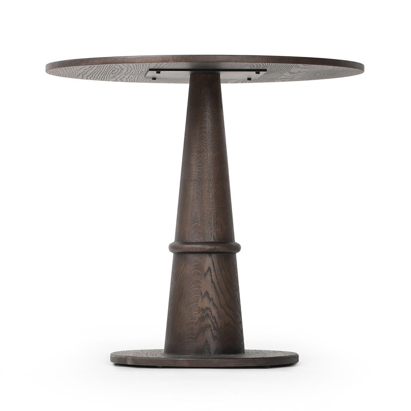 Table de salle à manger Beverly, Placage de chêne brun, H 30 po x L 32 po x l 32 po