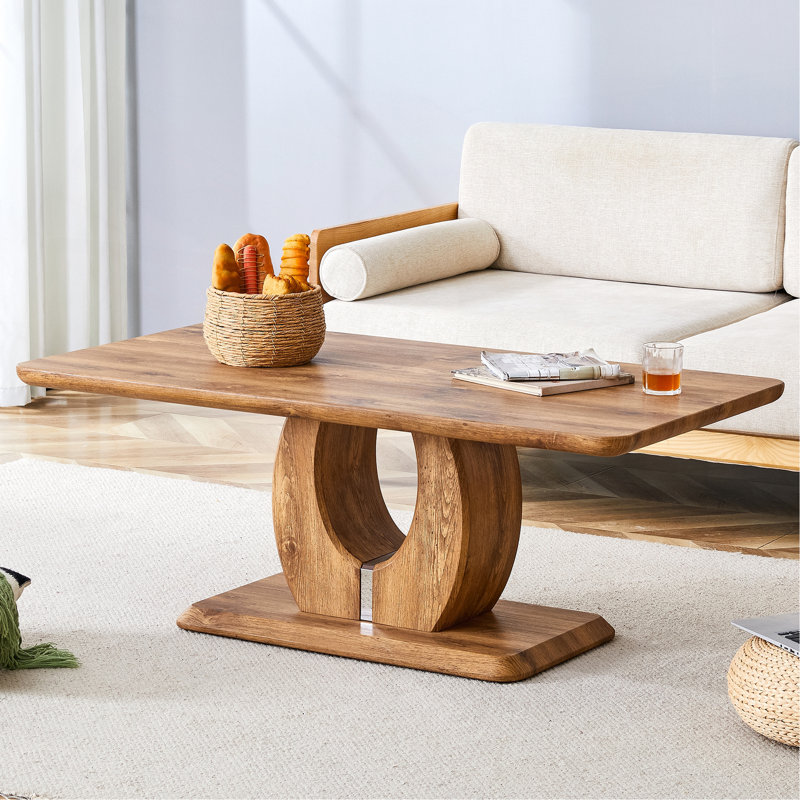 Table basse moderne et simple de luxe moderne de couleur bois. Le bureau d'ordinateur. La table de jeu. Convient pour la salle à manger, le salon, la terrasse et la cuisine. 47 po x 25,6 po 18 po