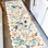 Tapis de couloir lavable 2 x 6: tapis de cuisine floraux avec envers antidérapant Tapis d'entrée de style rétro à poils courts pour le salon Chambre à coucher Tapis de sol résistant à l'eau douce pour salle de bain (2 x 6, crème)