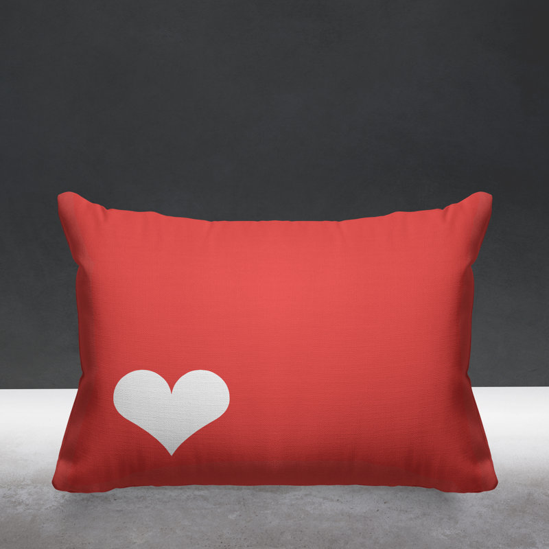 Sweet Outdoor Reversible Throw Pillow, Coral