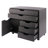 Comacho 3-section Multi-storage Mobile Cabinet, Charcoal