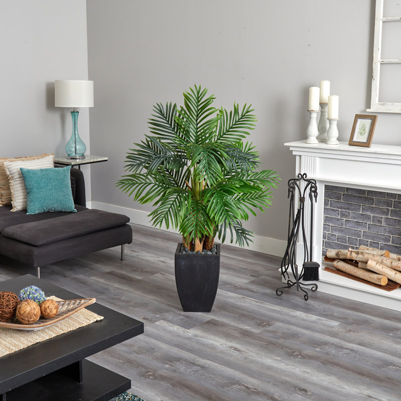 60'' Faux Palm Tree in Earthenware Planter