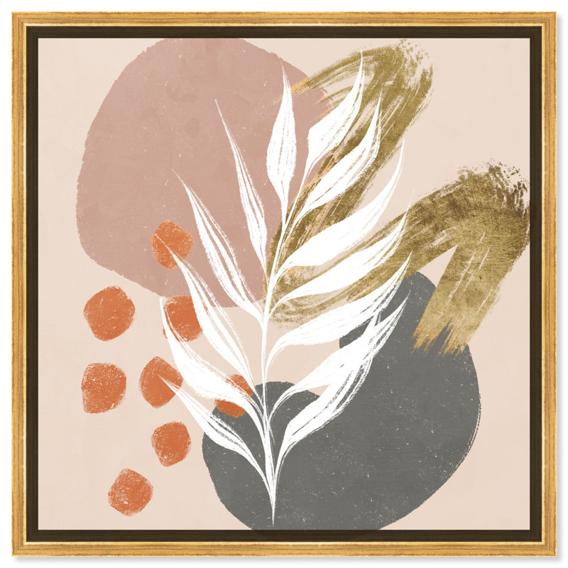 " Pale Breeze " Painting Print, 30" H x 30" W , Gold Floater Framed