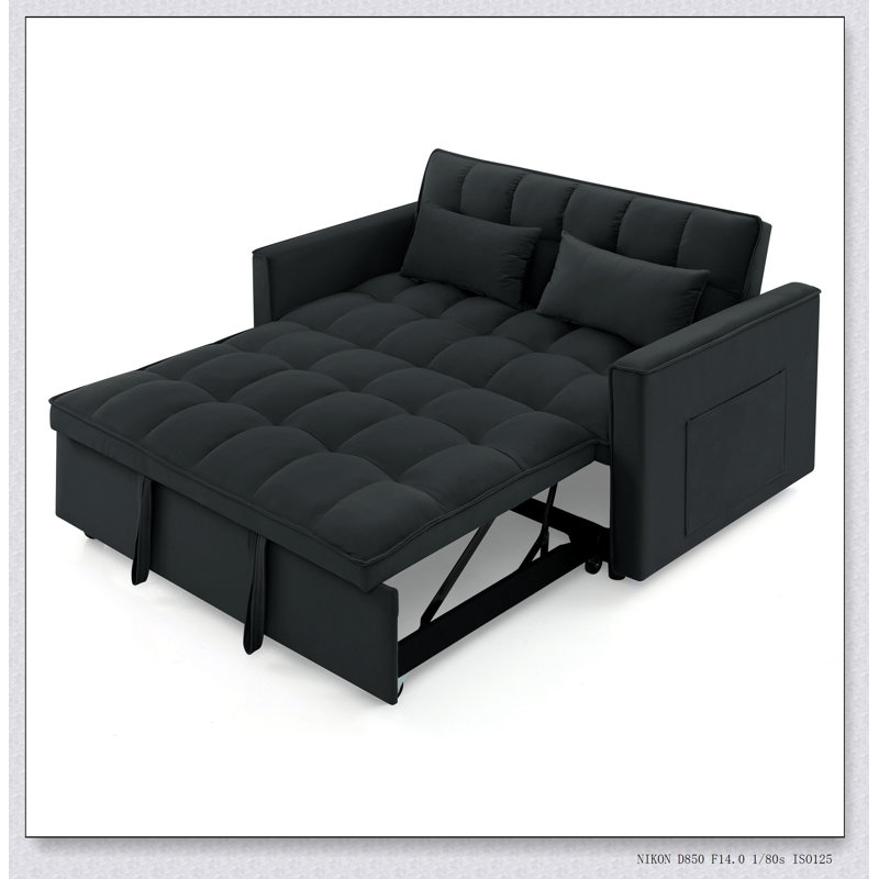 Versatile Foldable Sofa Bed with Adjustable Back for Ultimate Comfort and Space-Saving Design, Black