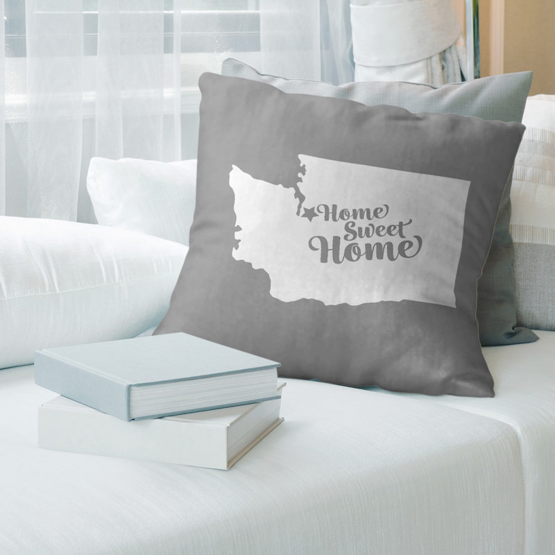 Coussin doux home, Seattle, 26 po x 26 po, Gris