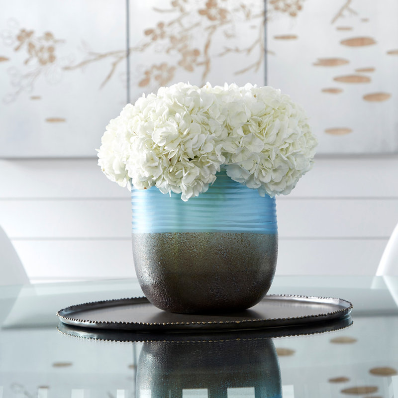 Europa Glass Table Vase, 9" H x 8" W x 5.5" D