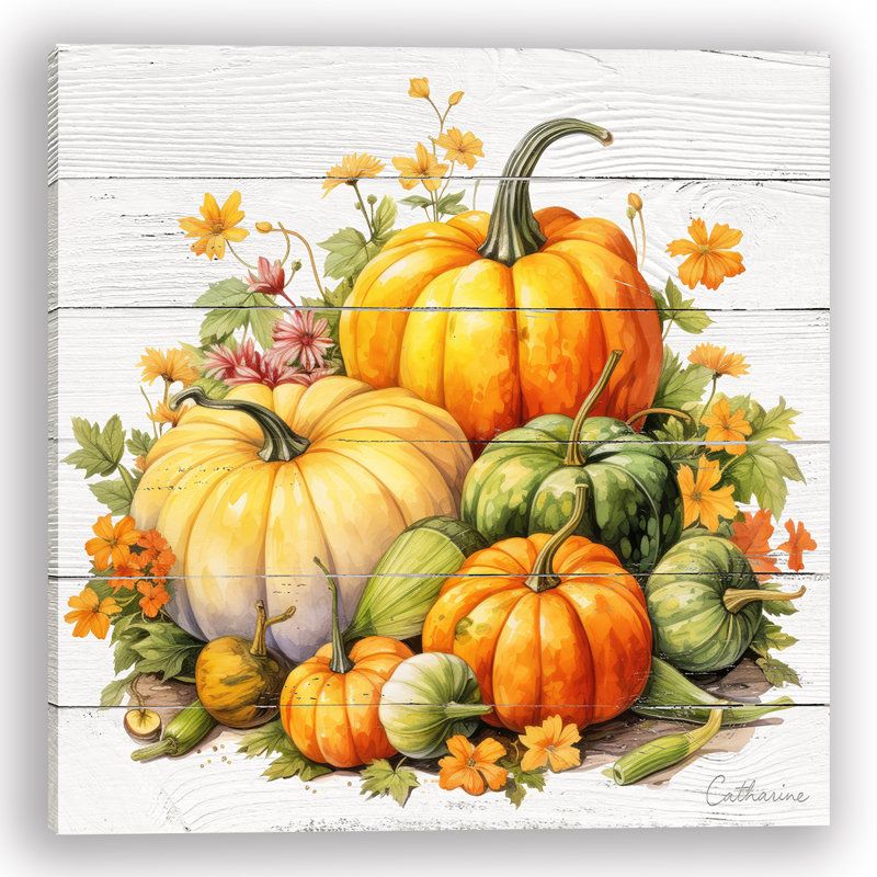 Art automnal sur toile tendue Autumn Harvest, H 30 po x l 30 po