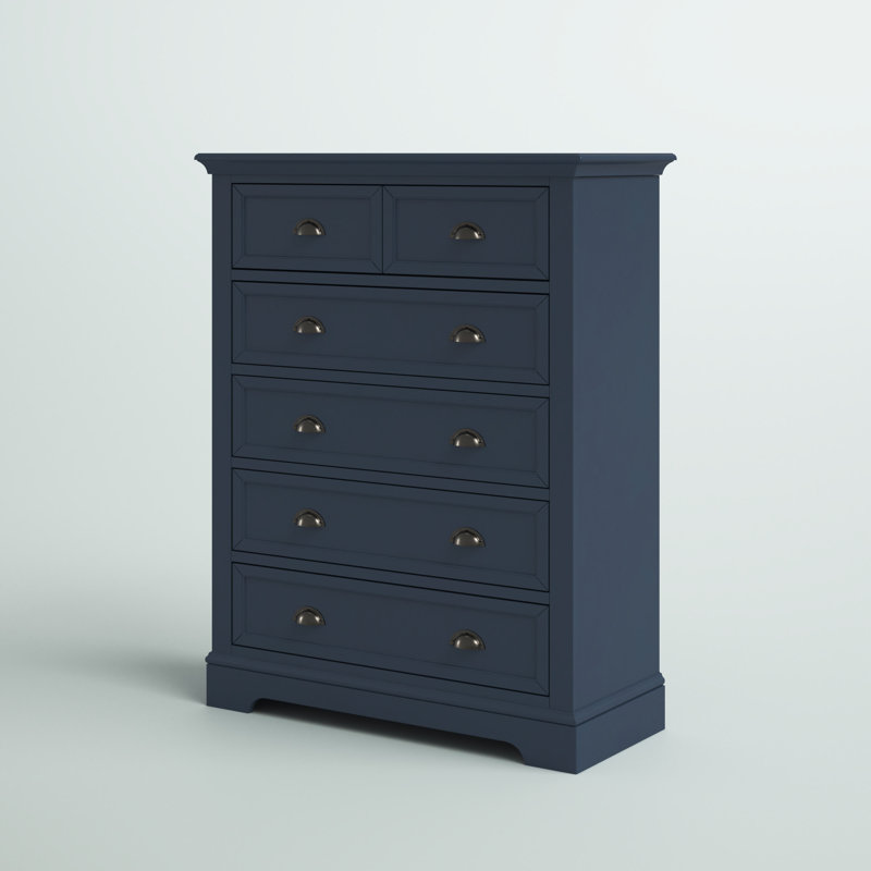 Huey 41.75'' W 6 - Drawer Dresser, Blue