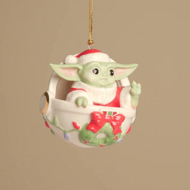 Grogu's Holiday Hover Pram Ornament