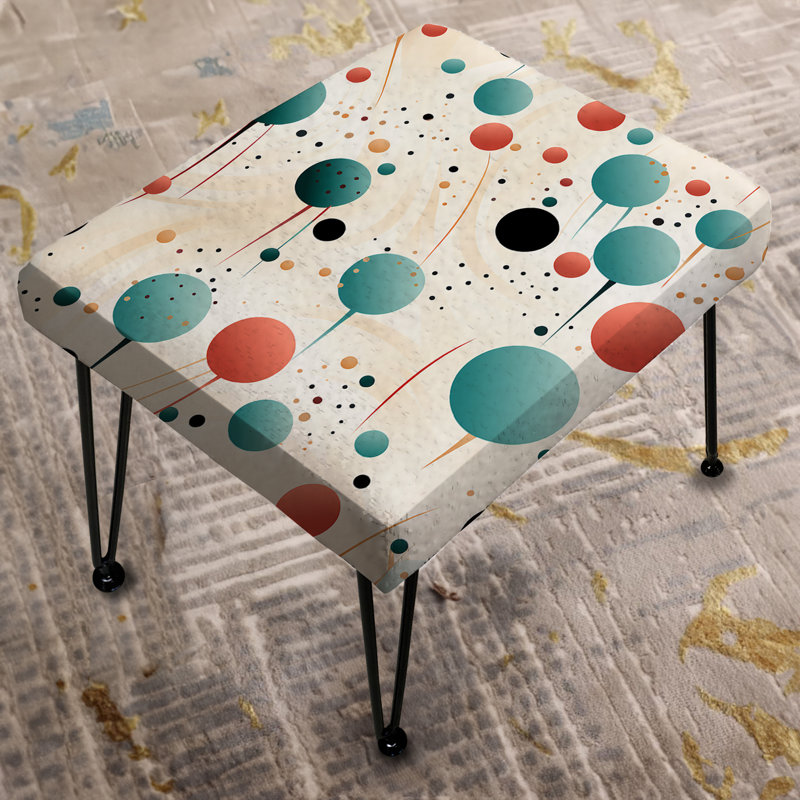 Contemporary Fusion Polka Dots Pattern - Polka Dots Rectangle Ottoman