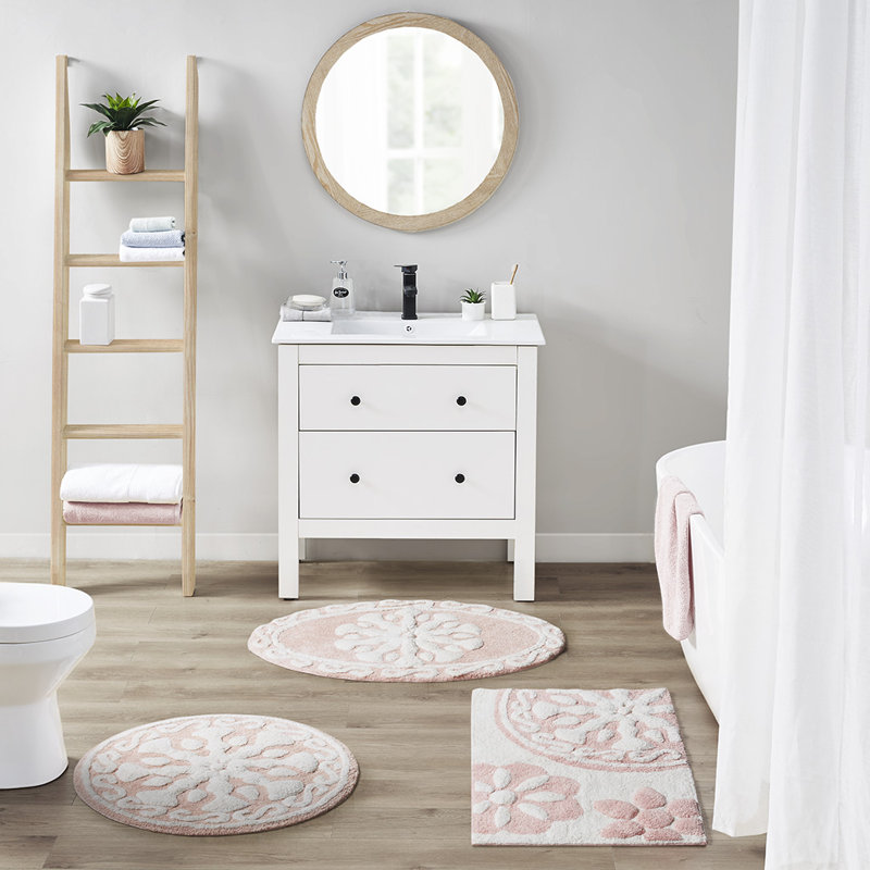 Tapis de bain en coton touffeté Medallion